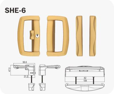 China Modern Aluminum Double Sided Sliding Door Lock for sale