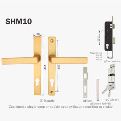 China Modern Aluminum Casement Door Mortise Lock Set SHM10 for sale