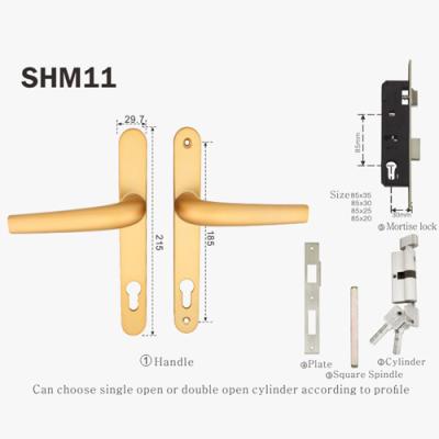 China Modern mortise lock set with SHM11 lever handle for sale