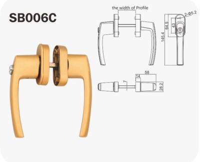 China Modern Aluminum Accessories Door And Window Handles With Key for sale