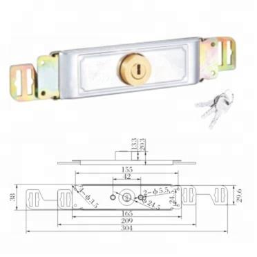 China Aluminum Alloy / Quality Guarantee Security Roller Shutter Zinc Alloy Door Lock for sale