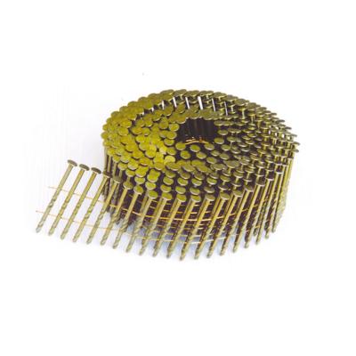 China 25kg Round 15 Degree Wire Pallet Flat Head Bulk Flat Head Roofing Nails Steel Galvanized Coil Nails for sale