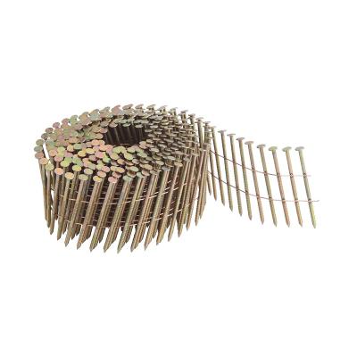 China Wholesale Flat Galvanized 15 Degree Wire Coil Nails Wire Weld Pallet Wood Coil Nail for sale