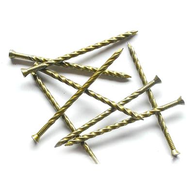 China Pan Head Wholesale Nail Polish Spike Galvanized High Quality Twisted Steel Spiral Nails for sale