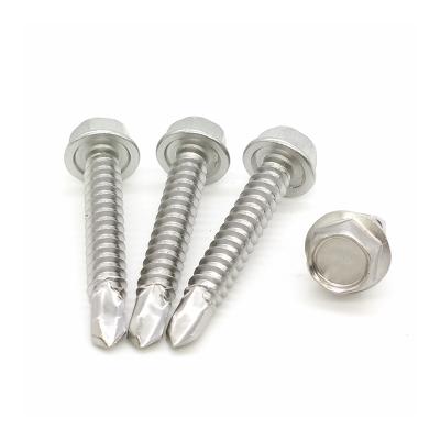 China Stainless Steel Flat Hex Head Roofing Screw, Self Drilling Screws, Self Tapping Hex Head Roofing Screws for sale