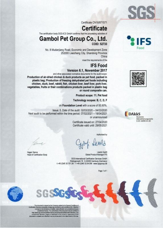 IFS - Shandong Myfoodie Trade Development Co., Ltd.