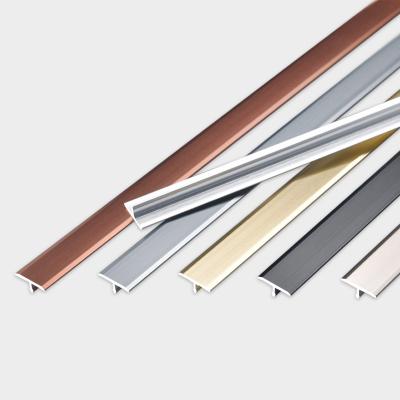 China Modern Tile Accessories Marquetry Strips Edge Trim Floor Transition Ceramic Metal Strips Decorative Aluminum Alloy 6063 for sale