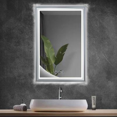 China Luminous Ultra Clear Luxury LED Bathroom Decoration With Adjustable Brightness Smart Bathroom Mirror for sale