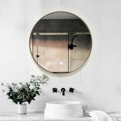 China Luminous Manufacturers Selling Custom Waterproof Smart Led Round Mirror Frame Luxury Hotel Bathroom Mirror for sale