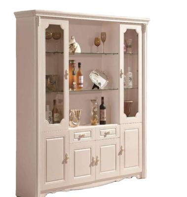 China Convertible Luxury Living Room Home Furniture Led Wine Bar Display Cabinet Light Wood Wine Cabinet for sale