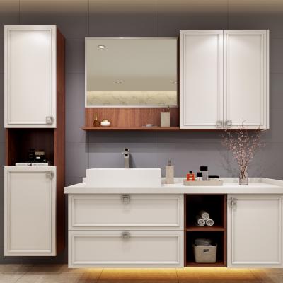 China Kinds of Materials European Style Bathroom Furniture Hot Selling Customized Modular Bathroom Vanity Cabinets for sale