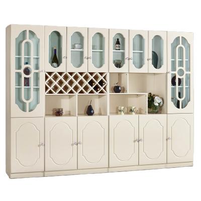 China Modern Convertible Glass Double Door Tea Cupboard Wall Cabinet Minimalist Dining Room Cabinet Storage Cabinet Rack High Rack Custom for sale