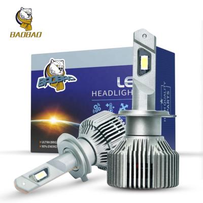 China Aluminum+Csp H1 H3 H7 H11 2021 Car LED Bulb 9005 9006 880 881 LED Headlight Kit 50W 12000LM LED Headlights for sale