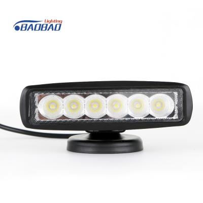 China Tractor ATV Car Diecast Aluminum Housing Truck Driving 1580 Lumen Strobe 18w LED Work Light Bar LED Work Light for sale