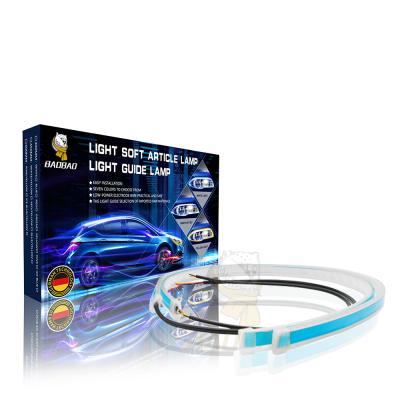 China Car car led strip headlight 45cm 65cm running drl yellow white 12V led strip lights from BAOBAO Lighting for sale