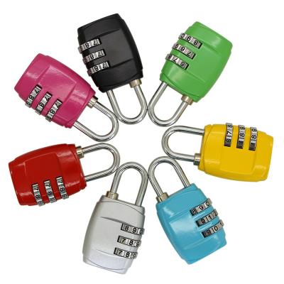 China Hot Selling Amazon 3 Digits Security Combination Padlock Zinc Alloy Tsa Non Luggage Lock for sale