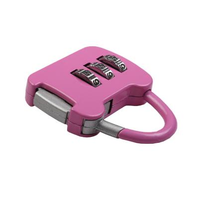 China Travel Luggage Zinc Alloy Padlock with 3 Digit Combination Travel Locks for Suitcases for sale