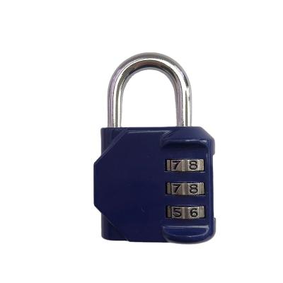 China Combination Padlock 3-Digit Code Travel Luggage Combination Zinc Alloy Zinc Alloy Padlock for sale