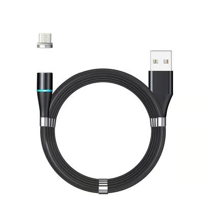 China MP3/MP4 player 1M PVC 3A silicone 3 in 1 magic cord phone usb charger magnetic retractable cable automatically for IOS micro type-c for sale