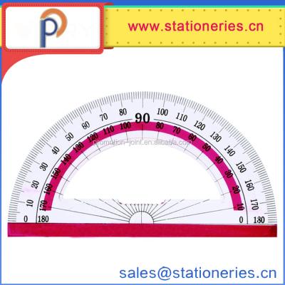 China Hot selling plastic 180 degree plastic protractor for school supplies for sale