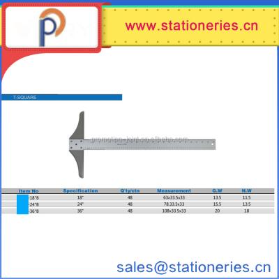 China School Student Supply Aluminum Stainless Steel Or T Square Ruler For Measuring for sale