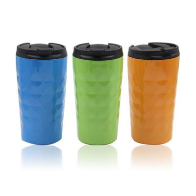 China Sustainable Blue Wide Mouth Vacuum Double Wall Travel Coffee Mug Stainless Steel Mugs for sale