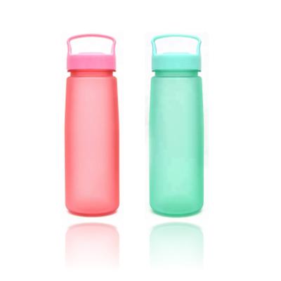 China Sustainable Wholesale Eco-Friendly Plastic Tritan Bpa Free Sports Drinking With Clear Motivational Water Bottle With Lid for sale