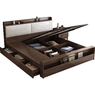 China (Other) Luxury Hotel Bedroom Furniture Double Bed Bedroom Furniture Set Storage Adjustable Modern Platform Bed for sale