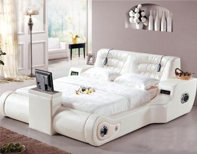 China Storage Manufacturer Directly Supply Nordic Fashion Simple Custom Leather Furniture Smart Bed Multifunctional Bedsmart Bed With Massage for sale