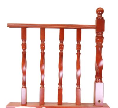 China Customize Handrails High Quality Handrails Pillar Handrail Decoration Modern Wooden Carved Stair Baluster for sale