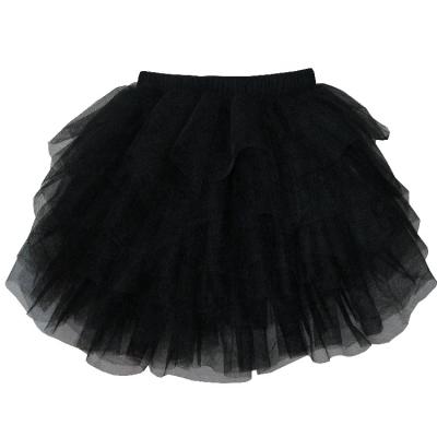 China Breathable Black Cheap Breathable Puffy Tulle Soft Multi-Layers Dancing TUTU Girls Classical Skirt for sale