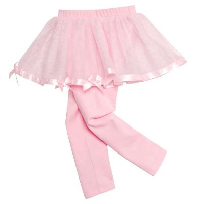 China Breathable Tulle Layer Lace Tutu Dance Cotton Leggings Kids Toddler Panties Baby Pink Skirts Pants for sale