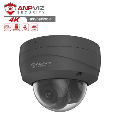 China Compatible Night Vision Anpviz 4K IP POE Camera HK IP67 H.265+ Dome Security Camera Built in Microphone Support SD Card up to 256GB P2P for sale