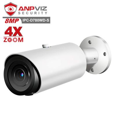 China NIGHT VISION Anpviz 4K CCTV Camera 4X Motorized Zoom H.265 IP66 Security Camera Built in MIC and SD Card Slot Surveillance Motion Detection for sale