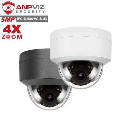 China NIGHT VISION Anpviz 5MP POE IP Dome Camera 4X Zoom Optical Security Camera 2.8~12mm Motorized Wide Angle Indoor Outdoor CCTV for sale