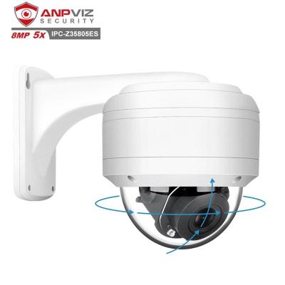 China USA ANPVIZ 8MP H.265 PTZ POE Integrated IP Camera IP66 Zoom 5X 2.7-13.5mm Optical CCTV 30m IR Siren Shipping for sale