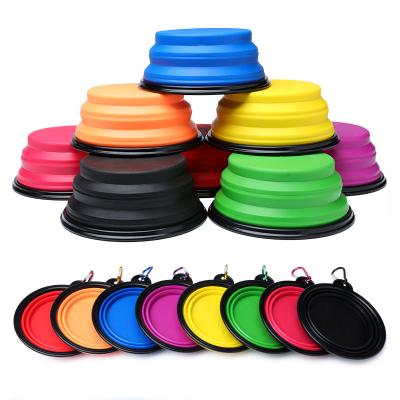 China Sustainable Waterproof Yooson Travel Raising Collapsible Dog Bowl Water Rolls Portable Pet Feeding for sale