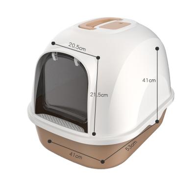 China Foldable Dog Stored Toliet Cat Litter Box Potty Cat Litter Box Big Pet New Design Custom Plastic Furniture for sale