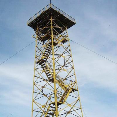 China Construction Angular Steel Mountain Forest Outlook Fire Observation Lattice Platform Watchtower For Sale for sale