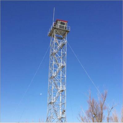 China Building Customized Security Tower Steel Fire Protection Tower Control System Observation Watchtower 4 Leg Tower Fire Guard Angle for sale