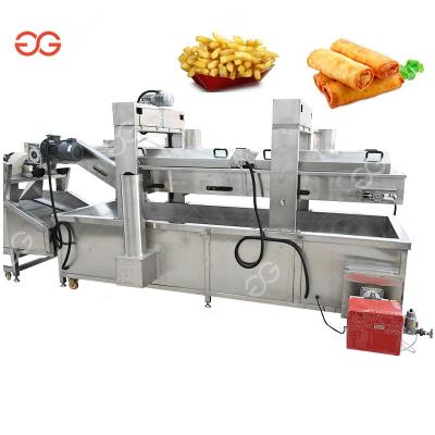 China Electric Deep Fryer Machine High Efficiency Fast Food Plantain Chips Frying Machine For Snacks for sale