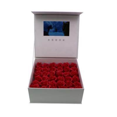 China Recycled Materials Magazine Gift Box LCD Display Screen Video Gift Box For Gifts Business Box for sale