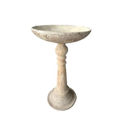 China home & Antique Outdoor Garden Fiberstone Bird Bath Dish Feeder Garden Decoration zu verkaufen