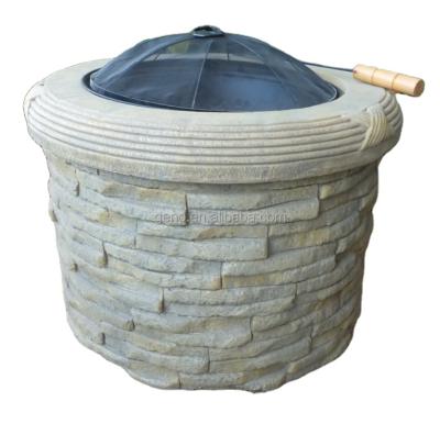 China Modern fashion design lifestyle fire pit fiberstone top quality material stove for sale