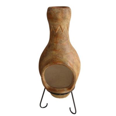 China Idoor And Outdoor Cooking Tool Clay Chiminea Outdoor Wood Fired For Garden Decoration for sale