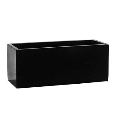 China Modern Low Light Strong Polystone Rectangular Pot For Outdoor Decoration en venta