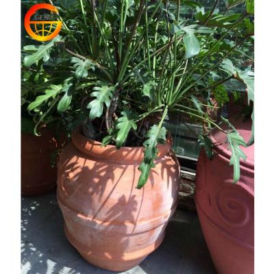 China Home and garden decoration outdoor round terracotta planter pot for flower wholesale Te koop