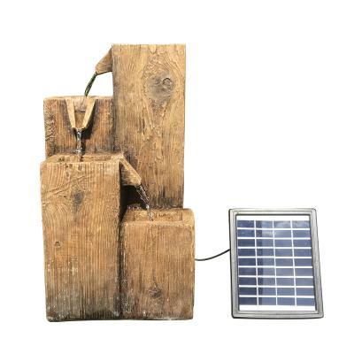 Κίνα Minimalist Garden Ornament Polyresin Tree Stump Fountain With Solar Panel προς πώληση