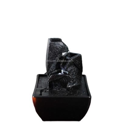 China 2018 Europe polyresin cool fountain black tabletop fountain water feature for sale