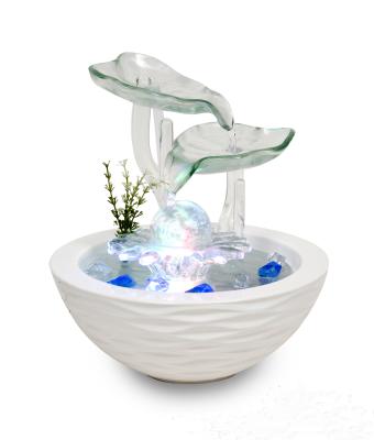 Китай China wholesale gifts glass water fountain with nice led for home decoration продается